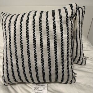 Two Magnolia Hearth and Hand Target Black and White Striped Accent Pillow